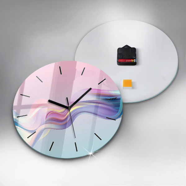 Reloj de pared redondo Abstracto pastel de olas