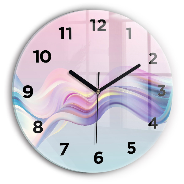 Reloj de pared redondo Abstracto pastel de olas