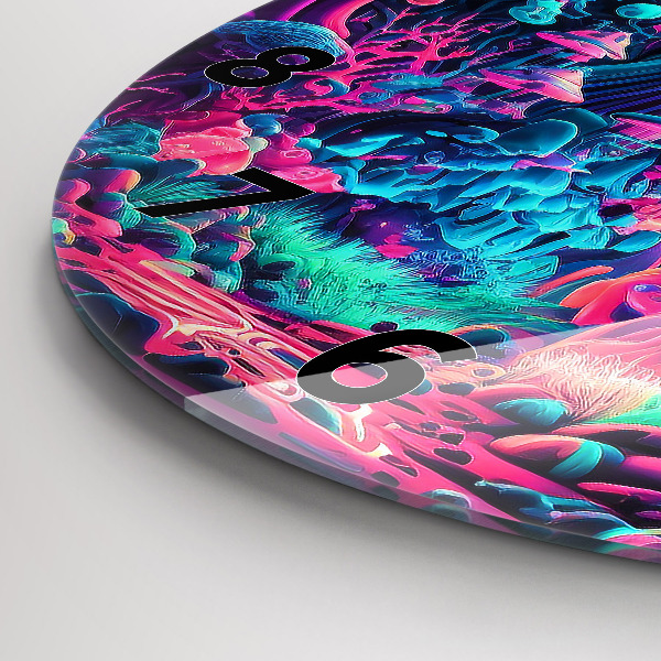 Reloj de pared redondo Setas de neón