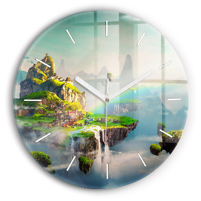 Reloj de pared redondo Escenas chinas de fantasía