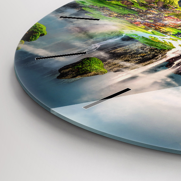 Reloj de pared redondo Escenas chinas de fantasía