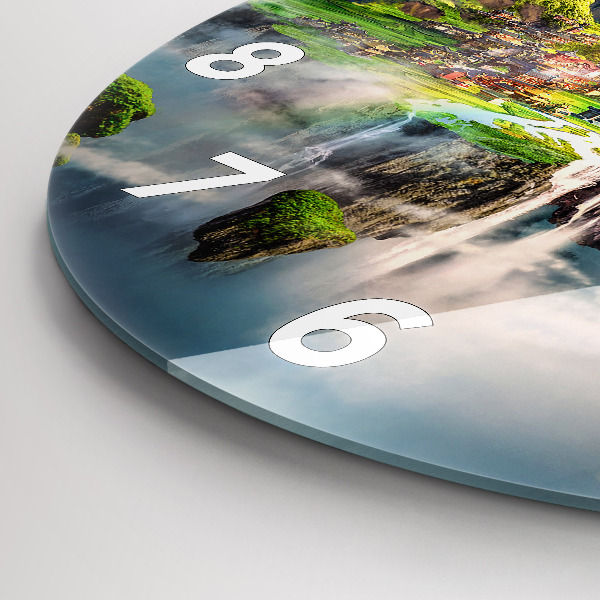 Reloj de pared redondo Escenas chinas de fantasía