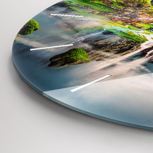 Reloj de pared redondo Escenas chinas de fantasía