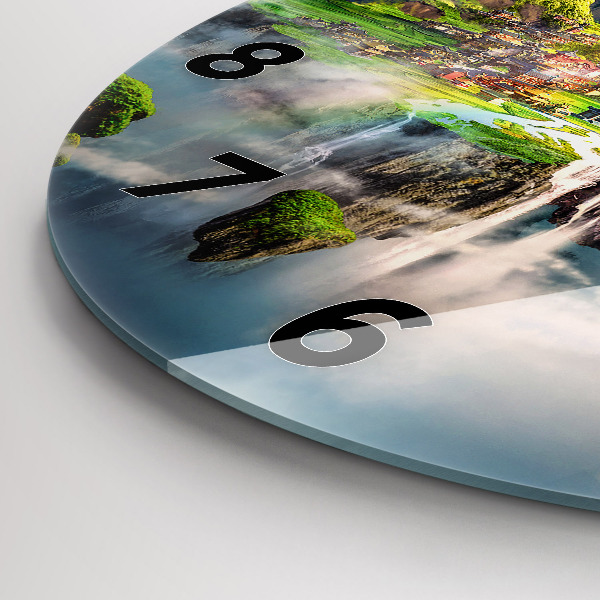 Reloj de pared redondo Escenas chinas de fantasía