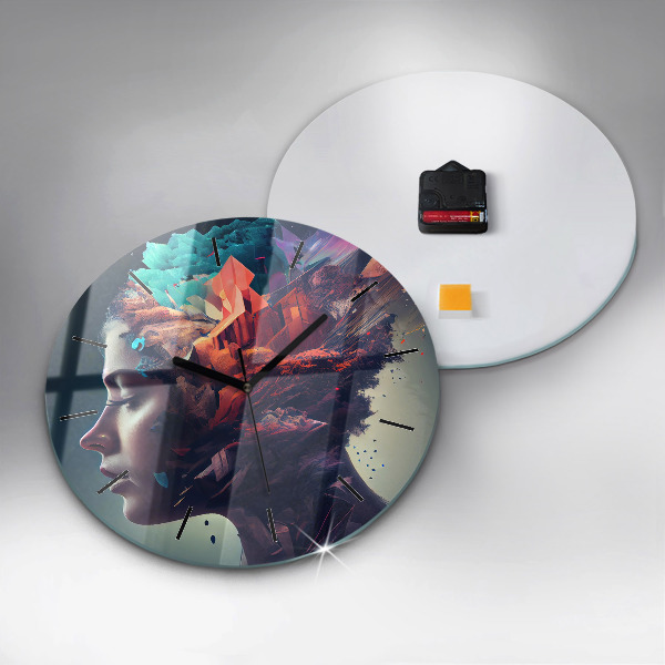 Reloj redondo pared Mujer abstracta emocional