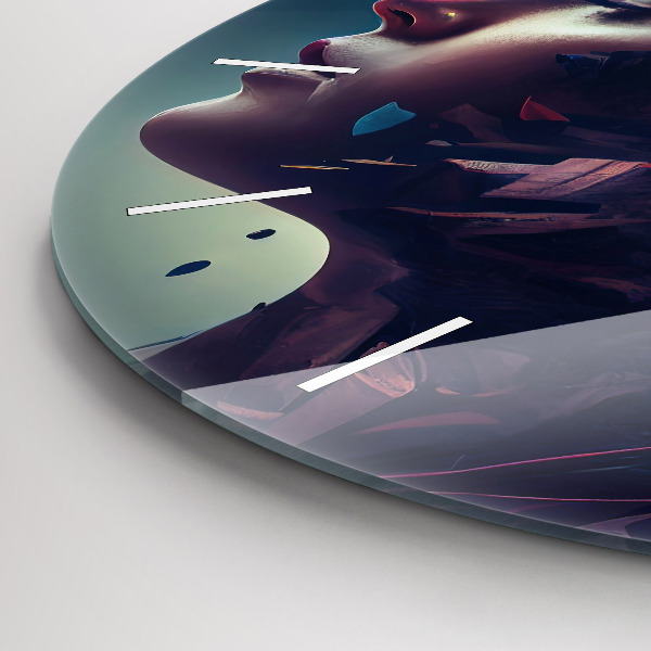 Reloj redondo pared Mujer abstracta emocional