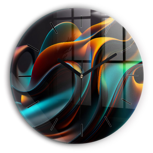 Reloj de pared redondo Ola futurista