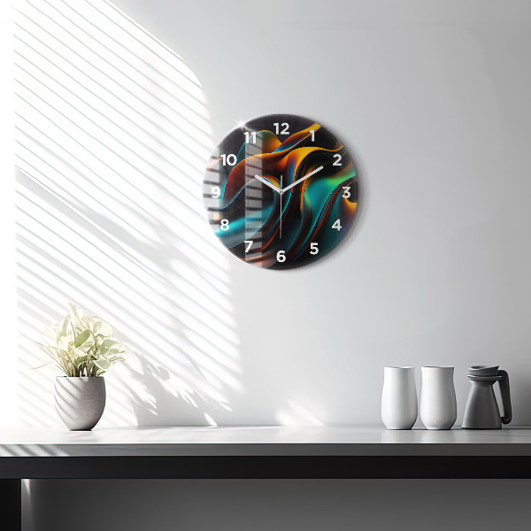 Reloj de pared redondo Ola futurista