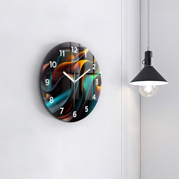 Reloj de pared redondo Ola futurista