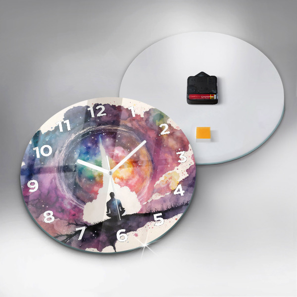 Reloj de pared redondo Meditación de estilo de vida