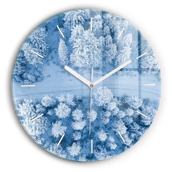 Reloj de pared redondo Bosque a vista de pájaro Drone