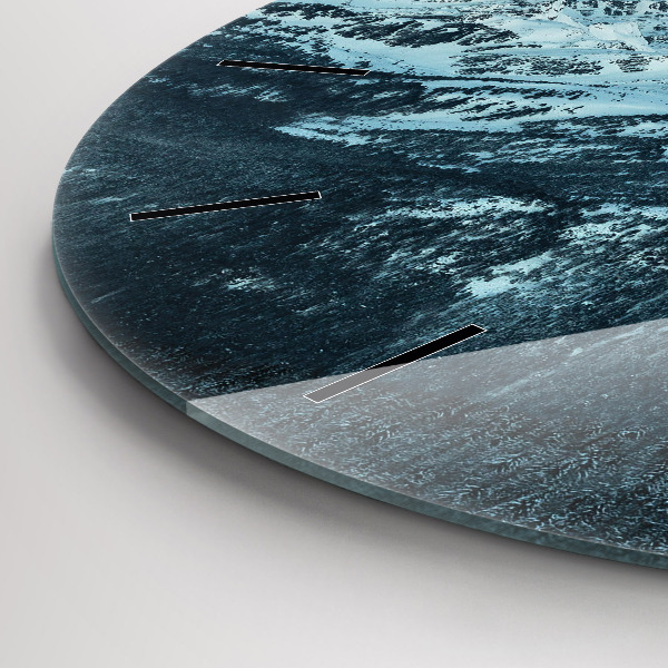 Reloj de cristal redondo Sierra en invierno