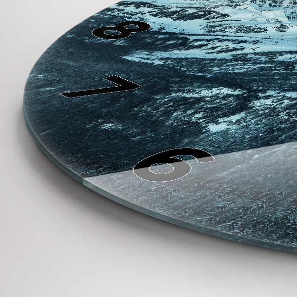 Reloj de cristal redondo Sierra en invierno