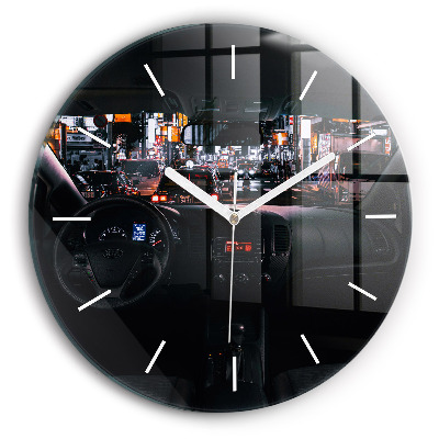 Reloj de pared redondo Coche en Tokio