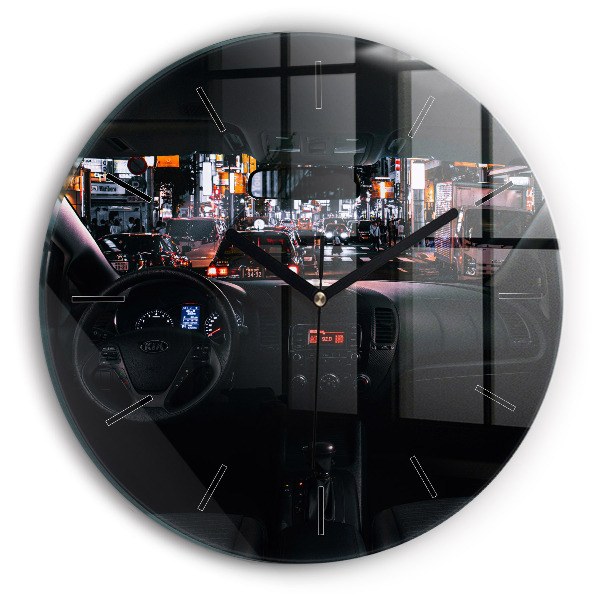 Reloj de pared redondo Coche en Tokio