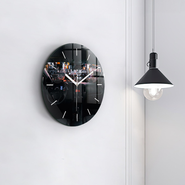 Reloj de pared redondo Coche en Tokio
