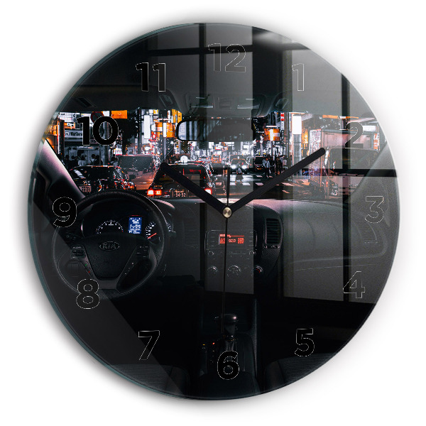 Reloj de pared redondo Coche en Tokio