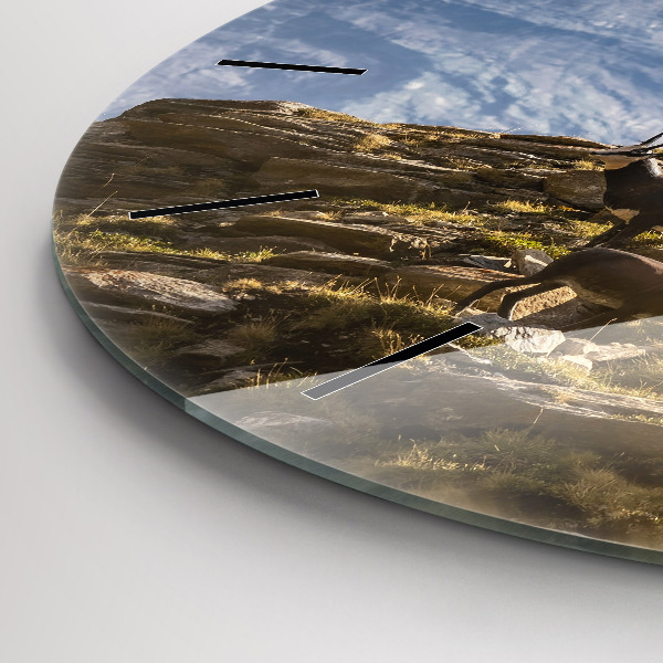 Reloj redondo pared Cabra en el Valle de Aosta