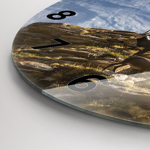 Reloj redondo pared Cabra en el Valle de Aosta