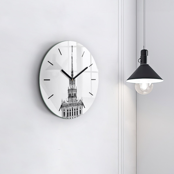 Reloj de cristal redondo Palacio de la Cultura y la Ciencia