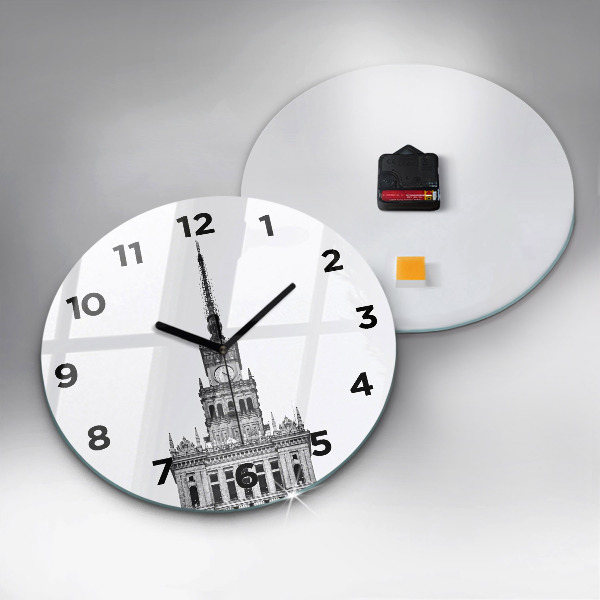 Reloj de cristal redondo Palacio de la Cultura y la Ciencia
