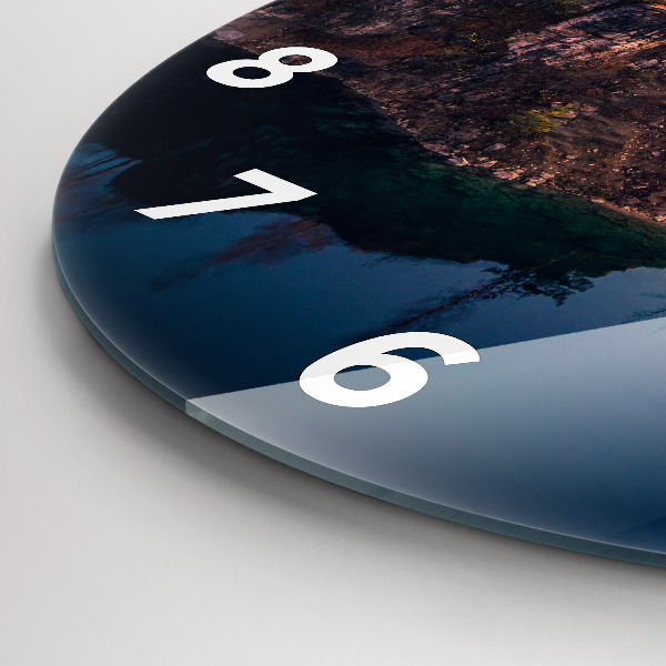 Reloj redondo pared Cracovia Lago Zakrzówek Otoño