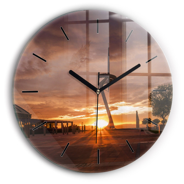 Reloj de cristal redondo Parque Olímpico de Barcelona