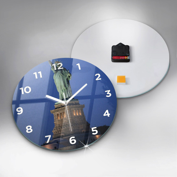 Reloj de cristal redondo Estatua de la Libertad en Nueva York