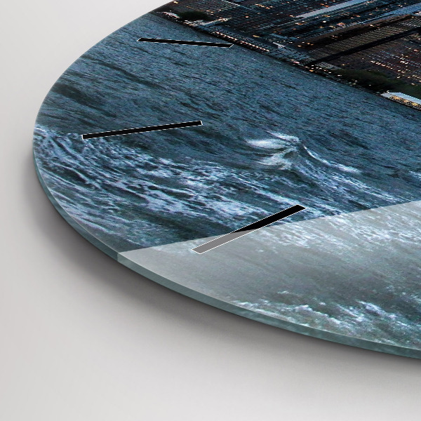 Reloj de cristal redondo Panorama de Nueva York