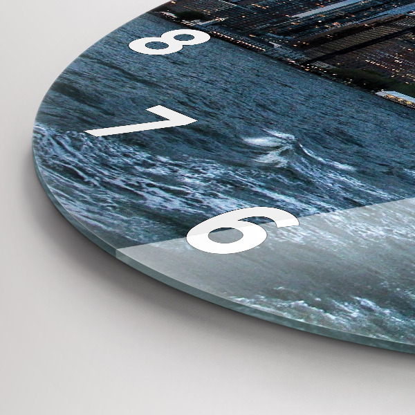 Reloj de cristal redondo Panorama de Nueva York