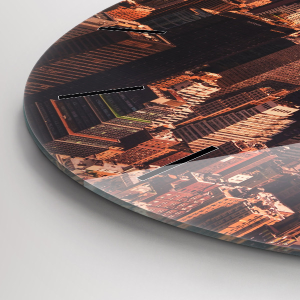 Reloj de pared redondo Panorama de la ciudad oeste