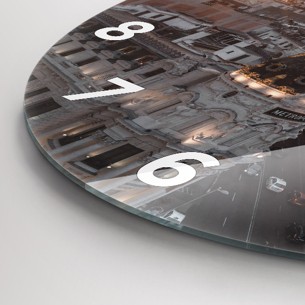 Reloj de pared redondo Ciudades al atardecer