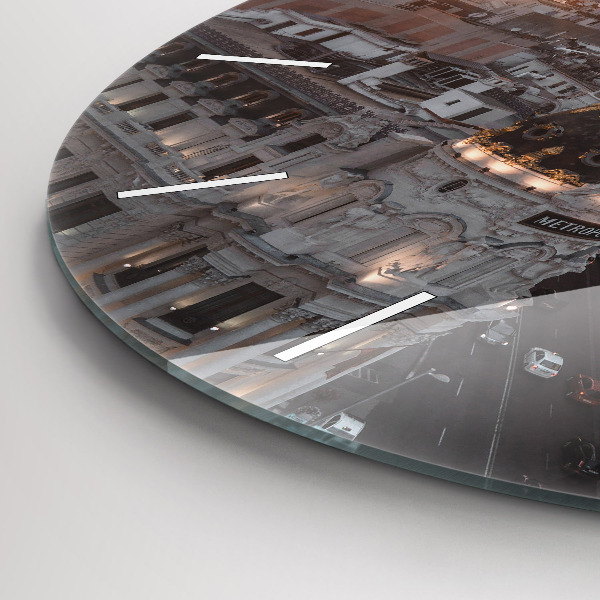 Reloj de pared redondo Ciudades al atardecer