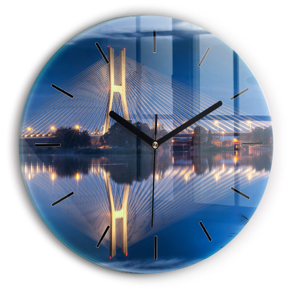 Reloj de pared redondo Puente Rędziński Wroclaw