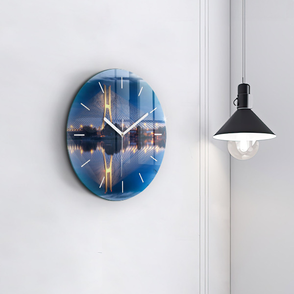 Reloj de pared redondo Puente Rędziński Wroclaw