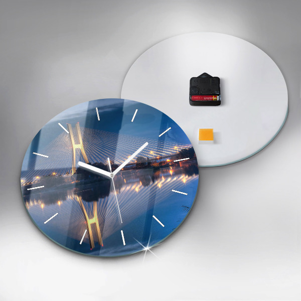 Reloj de pared redondo Puente Rędziński Wroclaw