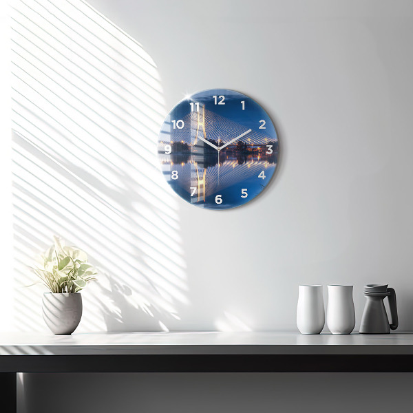 Reloj de pared redondo Puente Rędziński Wroclaw