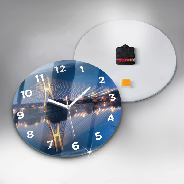 Reloj de pared redondo Puente Rędziński Wroclaw