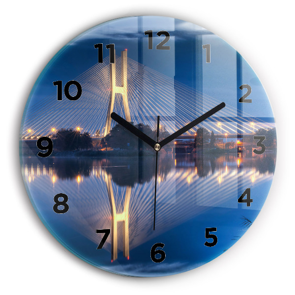 Reloj de pared redondo Puente Rędziński Wroclaw