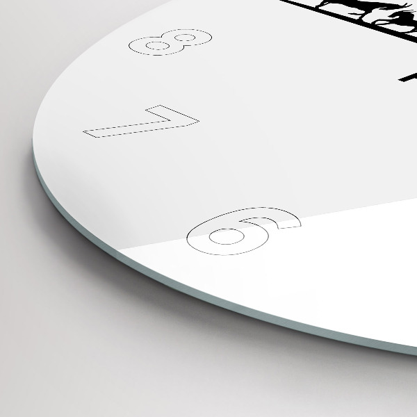 Reloj de pared redondo Gráfico del horizonte de Poznan