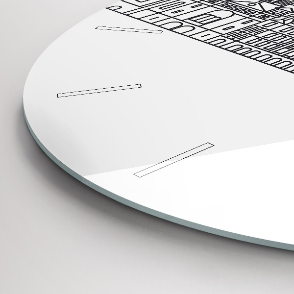 Reloj redondo pared Łódź arquitectura panorama