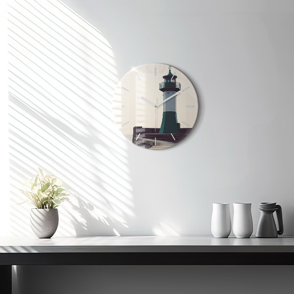 Reloj redondo pared Faro y mar