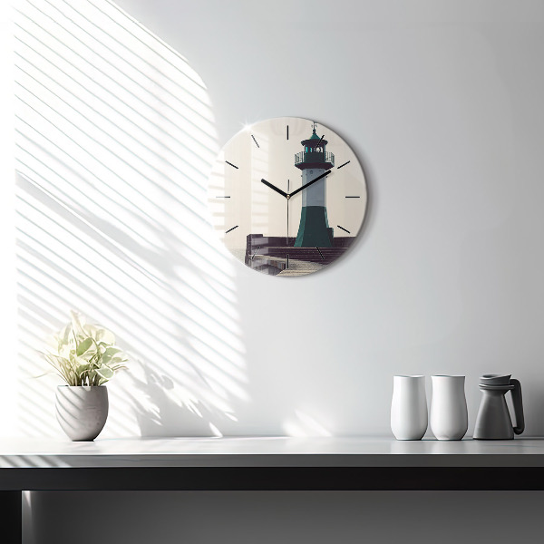 Reloj redondo pared Faro y mar
