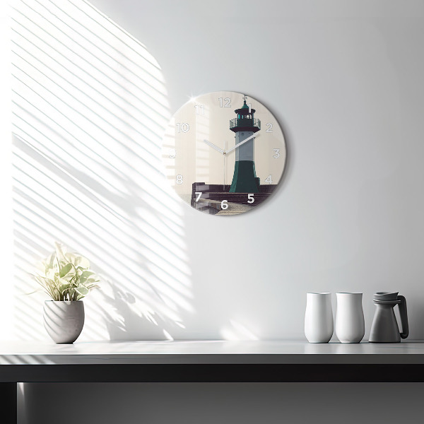 Reloj redondo pared Faro y mar