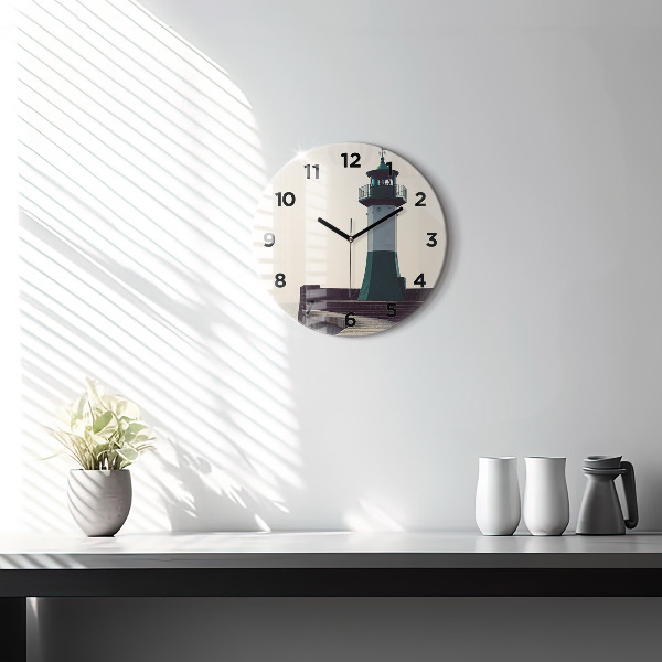 Reloj redondo pared Faro y mar