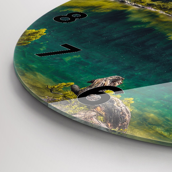 Reloj de pared redondo Morskie Oko en los montes Tatra