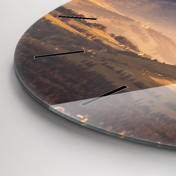 Reloj de pared redondo Panorama invernal de los Tatras