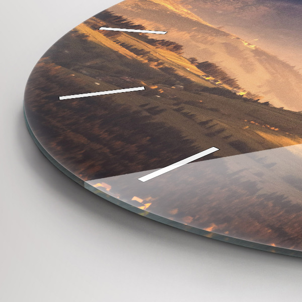 Reloj de pared redondo Panorama invernal de los Tatras