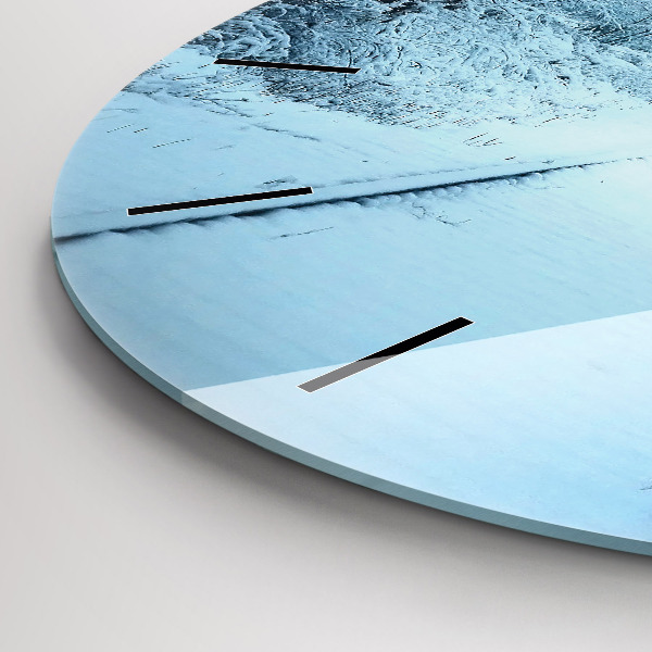 Reloj de cristal redondo Ciervos en las vías