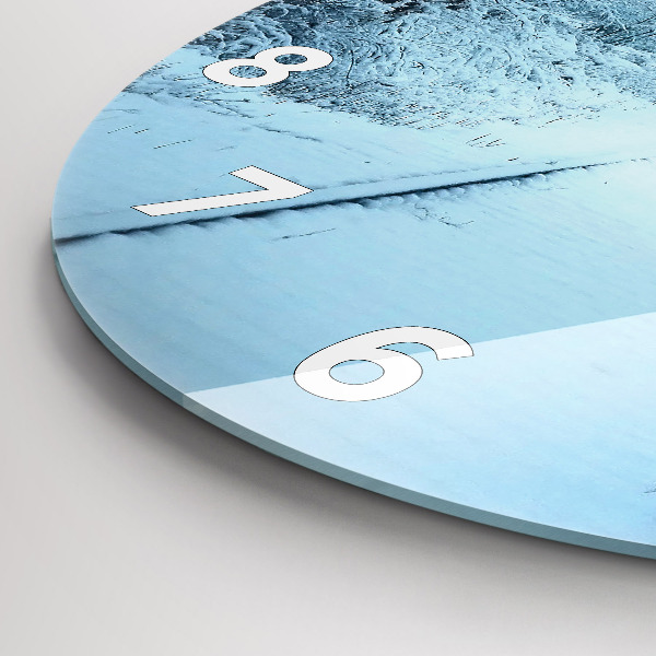 Reloj de cristal redondo Ciervos en las vías